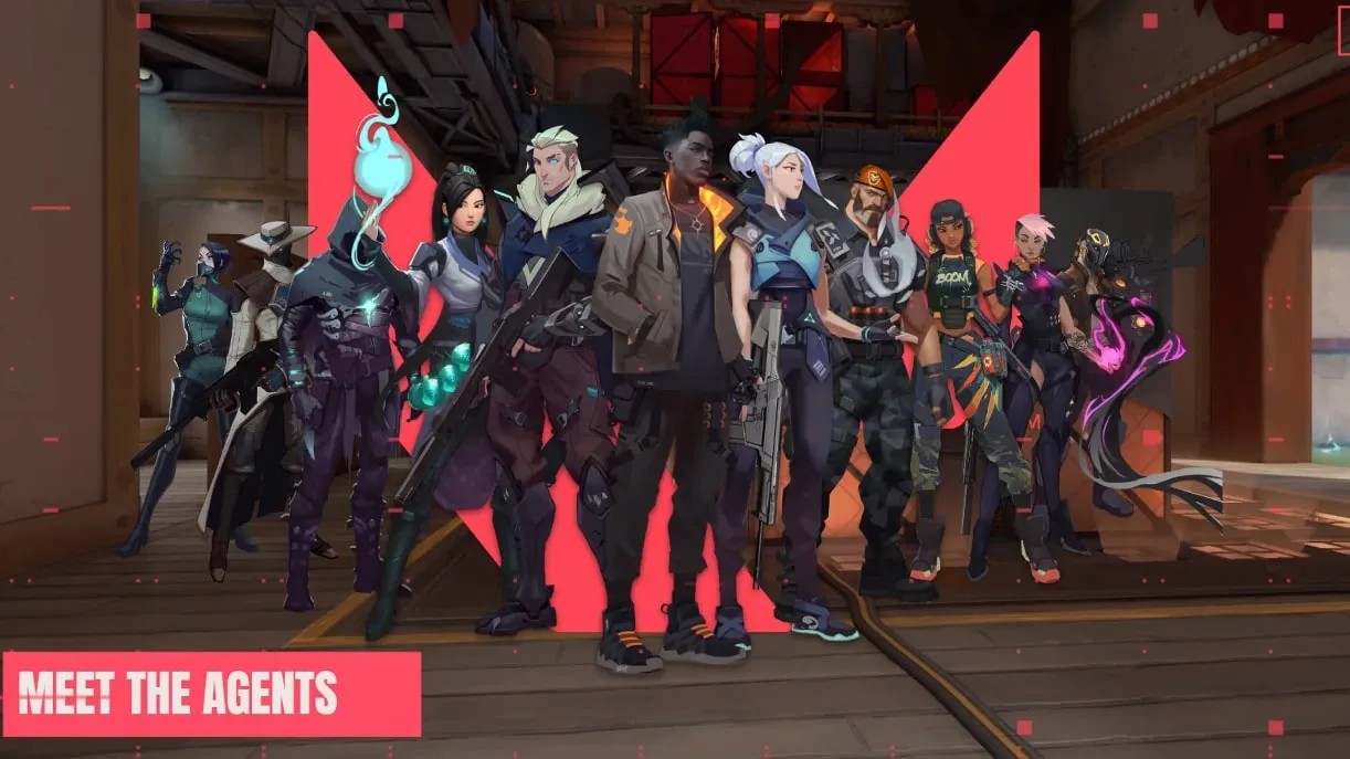 Valorant agents in a standoff